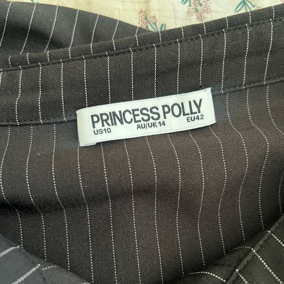 Princess Polly Charcoal Pinstripe Button-Down Shirt - Picture 3 of 5